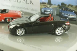 Mercedes 190 SL (W 121) 1955 red and Mercedes SLK 350 (R171) 2004 black, Set, B66045920,  Minichamps 1:43 