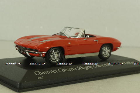 Chevrolet Corvette Stingray Convertible 1963, red, 403142833, Minichamps 1:43