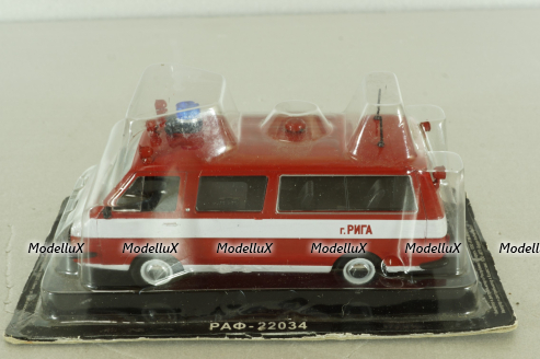 РАФ-22034 пожарный Автомобиль на Службе №12, 1:43