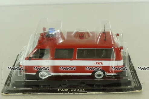 РАФ-22034 пожарный Автомобиль на Службе №12, 1:43