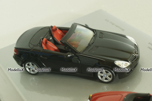 Mercedes 190 SL (W 121) 1955 red and Mercedes SLK 350 (R171) 2004 black, Set, B66045920,  Minichamps 1:43 