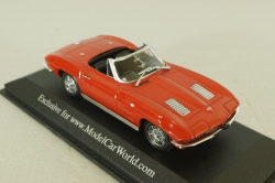 Chevrolet Corvette Stingray Convertible 1963, red, 403142833, Minichamps 1:43