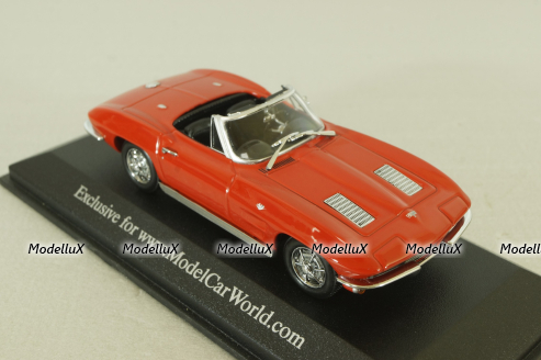 Chevrolet Corvette Stingray Convertible 1963, red, 403142833, Minichamps 1:43