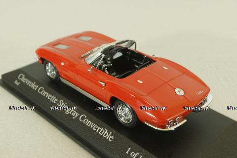 Chevrolet Corvette Stingray Convertible 1963, red, 403142833, Minichamps 1:43