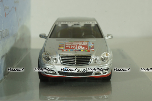 Mercedes E 320 CDI (W211) Rallye Paris-Peking Nr.05 2006, silver/grey, B66962261, Minichamps 1:43
