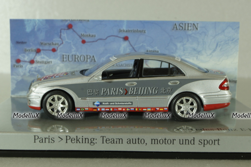 Mercedes E 320 CDI (W211) Rallye Paris-Peking Nr.05 2006, silver/grey, B66962261, Minichamps 1:43