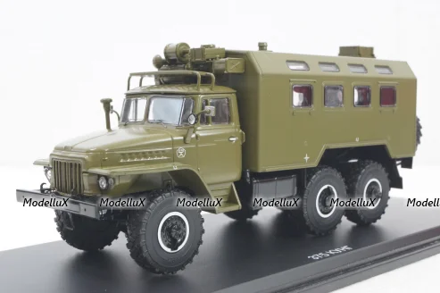 Урал-375, кунг, хаки, SSM1277, SSM 1:43