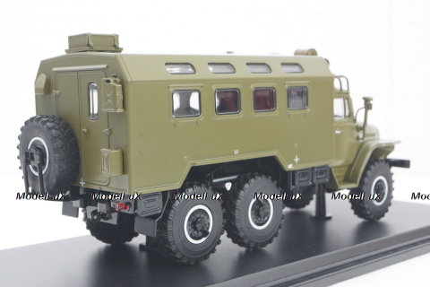 Урал-375, кунг, хаки, SSM1277, SSM 1:43