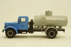 АЦ-8-200 Маз-200, топливозоправщик, син/сер,  Автолегенды СССР, Грузовики, Конверсии 1:43