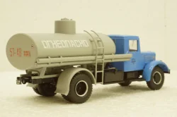 АЦ-8-200 Маз-200, топливозоправщик, син/сер,  Автолегенды СССР, Грузовики, Конверсии 1:43