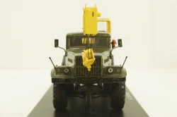 Краз-255Б1 КС-3575 Автокран, хаки/желтый, SSM1185, SSM 1:43