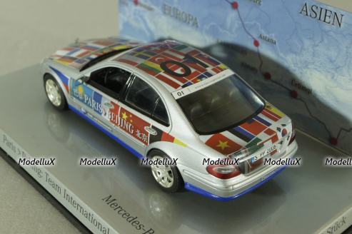 Mercedes E 320 CDI (W211) Rallye Paris-Peking Nr.01 2006, silver, B66962258, Minichamps 1:43