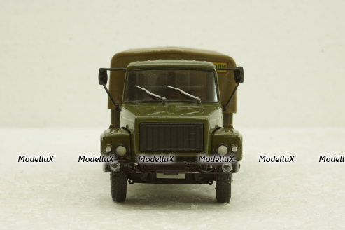 Газ-3308 бортовой с тентом, хаки, Наши Грузовики №21, Конверсии 1:43