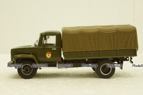 Газ-3308 бортовой с тентом, хаки, Наши Грузовики №21, Конверсии 1:43