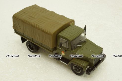 Газ-3308 бортовой с тентом, хаки, Наши Грузовики №21, Конверсии 1:43