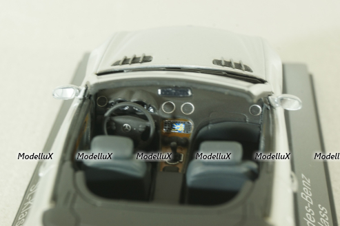 Mercedes SL 500 cabriolet (R230) 2001, silver, B66961924, Minichamps 1:43