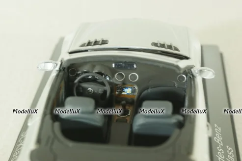 Mercedes SL 500 cabriolet (R230) 2001, silver, B66961924, Minichamps 1:43
