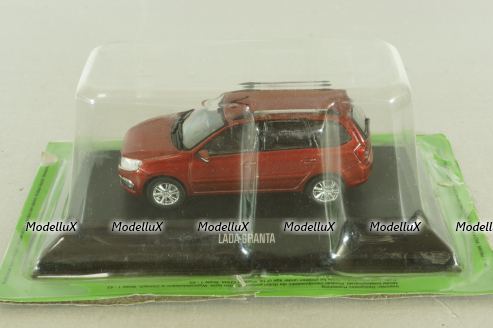 Ваз-2194, Lada Granta 2 SW 2018, red, Автолегенды №24, Deagostini 1:43