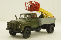 Газ-52 ТВГ-15 (52), хаки/красный/серый, АвтоИстория 1:43