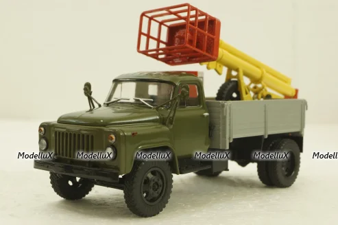 Газ-52 ТВГ-15 (52), хаки/красный/серый, АвтоИстория 1:43