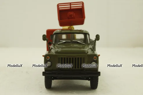 Газ-52 ТВГ-15 (52), хаки/красный/серый, АвтоИстория 1:43