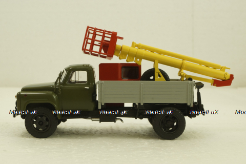 Газ-52 ТВГ-15 (52), хаки/красный/серый, АвтоИстория 1:43