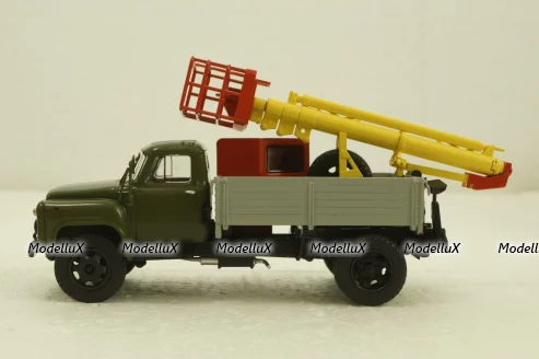Газ-52 ТВГ-15 (52), хаки/красный/серый, АвтоИстория 1:43