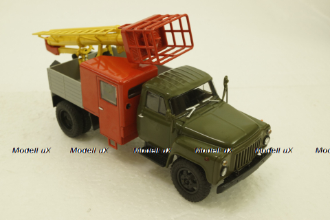 Газ-52 ТВГ-15 (52), хаки/красный/серый, АвтоИстория 1:43