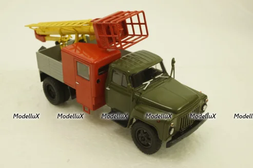 Газ-52 ТВГ-15 (52), хаки/красный/серый, АвтоИстория 1:43