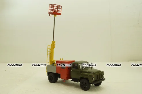 Газ-52 ТВГ-15 (52), хаки/красный/серый, АвтоИстория 1:43