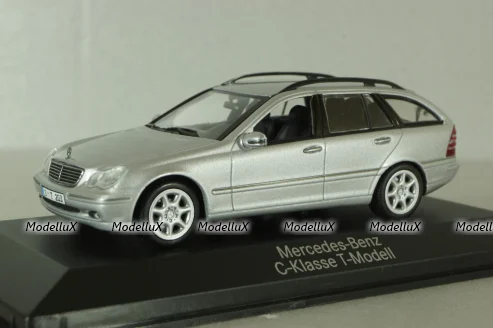 Mercedes C 200 T-Modell (S203) 2003, silver, B66961919, Minichamps 1:43