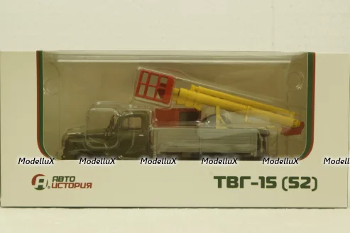 Газ-52 ТВГ-15 (52), хаки/красный/серый, АвтоИстория 1:43