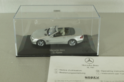 Mercedes SL 500 cabriolet (R230) with operation roof 2001, silver, B669619268, Norev 1:43