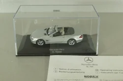 Mercedes SL 500 cabriolet (R230) with operation roof 2001, silver, B669619268, Norev 1:43