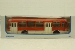 Лиаз-677М, красный/белый, Советский Автобус 1:43