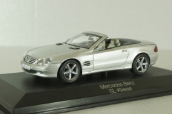 Mercedes SL 500 cabriolet (R230) with operation roof 2001, silver, B669619268, Norev 1:43