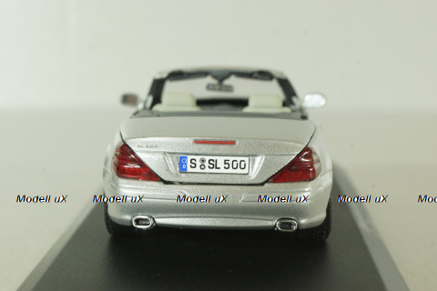 Mercedes SL 500 cabriolet (R230) with operation roof 2001, silver, B669619268, Norev 1:43