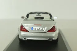 Mercedes SL 500 cabriolet (R230) with operation roof 2001, silver, B669619268, Norev 1:43
