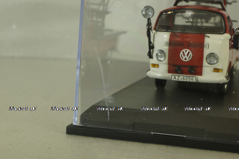 Volkswagen T2a Feuerwehr mit Drehleiter, red, 03341, Schuco 1:43