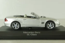 Mercedes SL 500 cabriolet (R230) with operation roof 2001, silver, B669619268, Norev 1:43