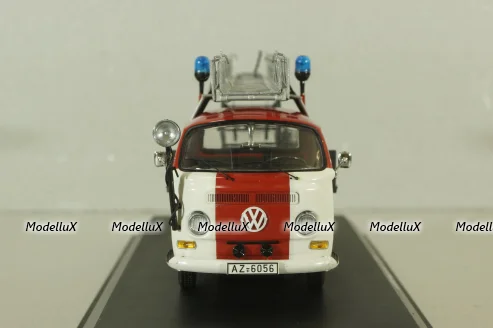 Volkswagen T2a Feuerwehr mit Drehleiter, red, 03341, Schuco 1:43