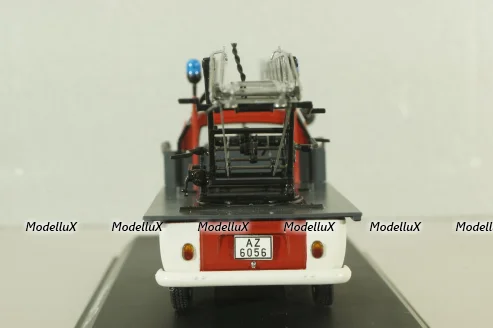 Volkswagen T2a Feuerwehr mit Drehleiter, red, 03341, Schuco 1:43