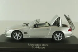 Mercedes SL 500 cabriolet (R230) with operation roof 2001, silver, B669619268, Norev 1:43