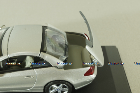 Mercedes SL 500 cabriolet (R230) with operation roof 2001, silver, B669619268, Norev 1:43