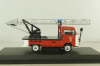Volkswagen T2a Feuerwehr mit Drehleiter, red, 03341, Schuco 1:43