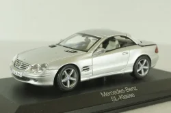 Mercedes SL 500 cabriolet (R230) with operation roof 2001, silver, B669619268, Norev 1:43