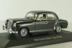 Mercedes 220 S Ponton  (W180) 1956, matt black, B66040403, Minichamps 1:43