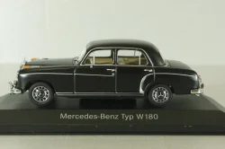 Mercedes 220 S Ponton  (W180) 1956, matt black, B66040403, Minichamps 1:43