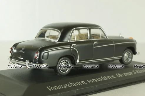 Mercedes 220 S Ponton  (W180) 1956, matt black, B66040403, Minichamps 1:43