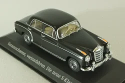 Mercedes 220 S Ponton  (W180) 1956, matt black, B66040403, Minichamps 1:43